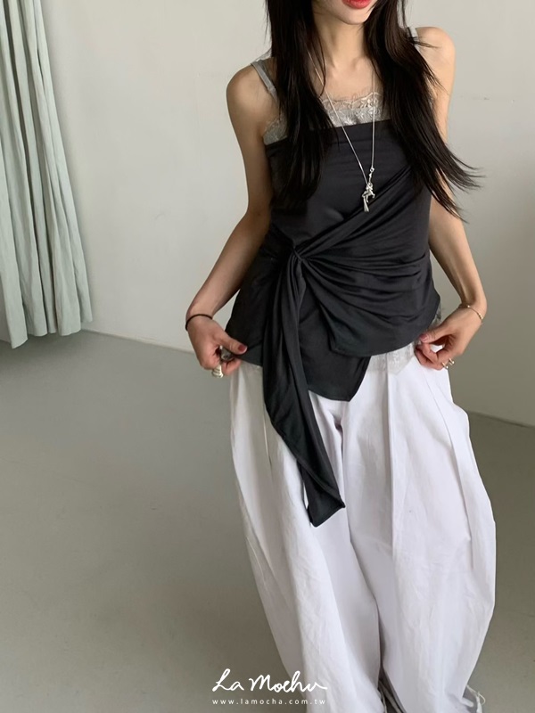 扭結彈性平口背心
